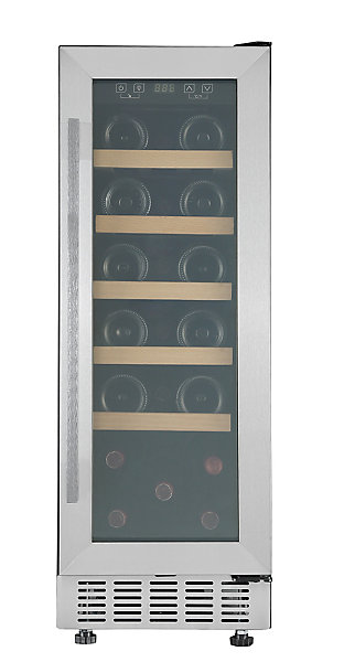 Cave à vin encastrable 20 bouteilles Inox Cooke &Lewis H.87 x L.30 x P.61,5 cm