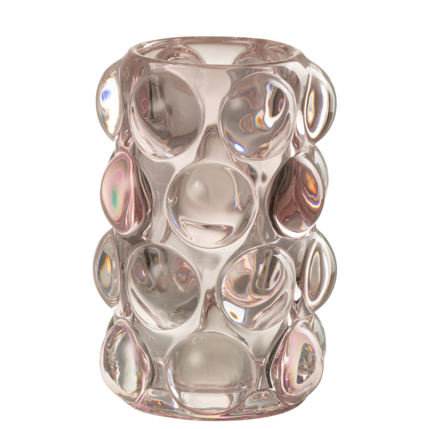 J-Line kaarshouder Bollie - glas - roze