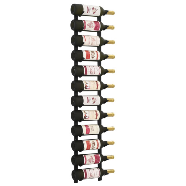 Stojak na wino Czarny Metal vidaXL