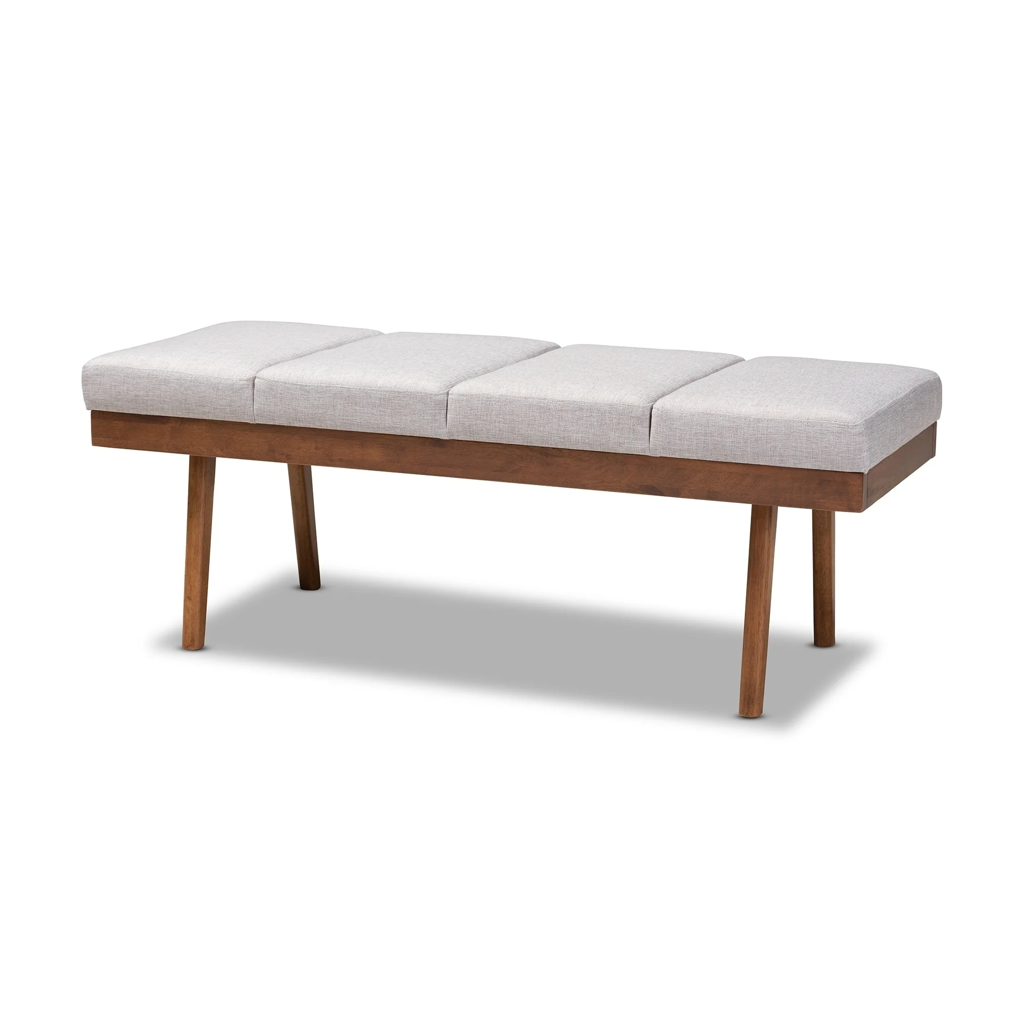 Mid-Century Fabric Bench