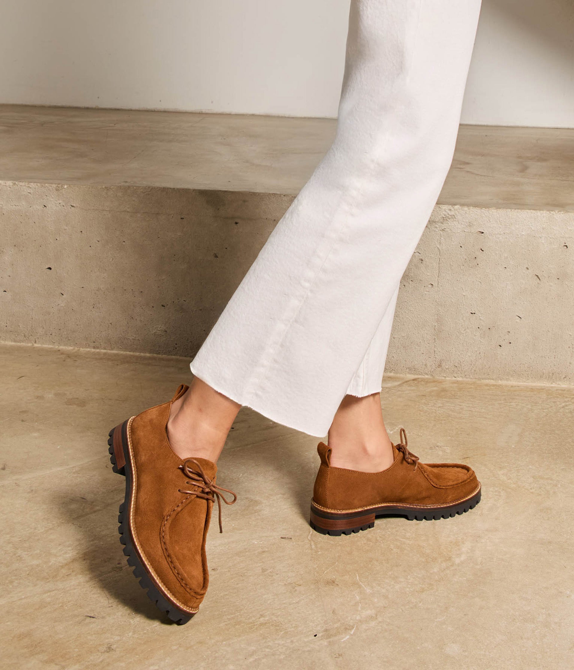 Derbies cuir velours George