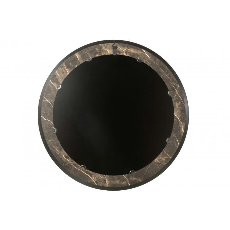 - Miroir imprimé marbre mdf/verre marron foncé D80