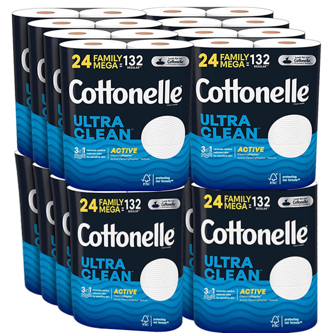 Ultra Clean Toilet Paper 48 Family Mega Rolls(Clearance Sale Only $2.99! Fast Shipping!)