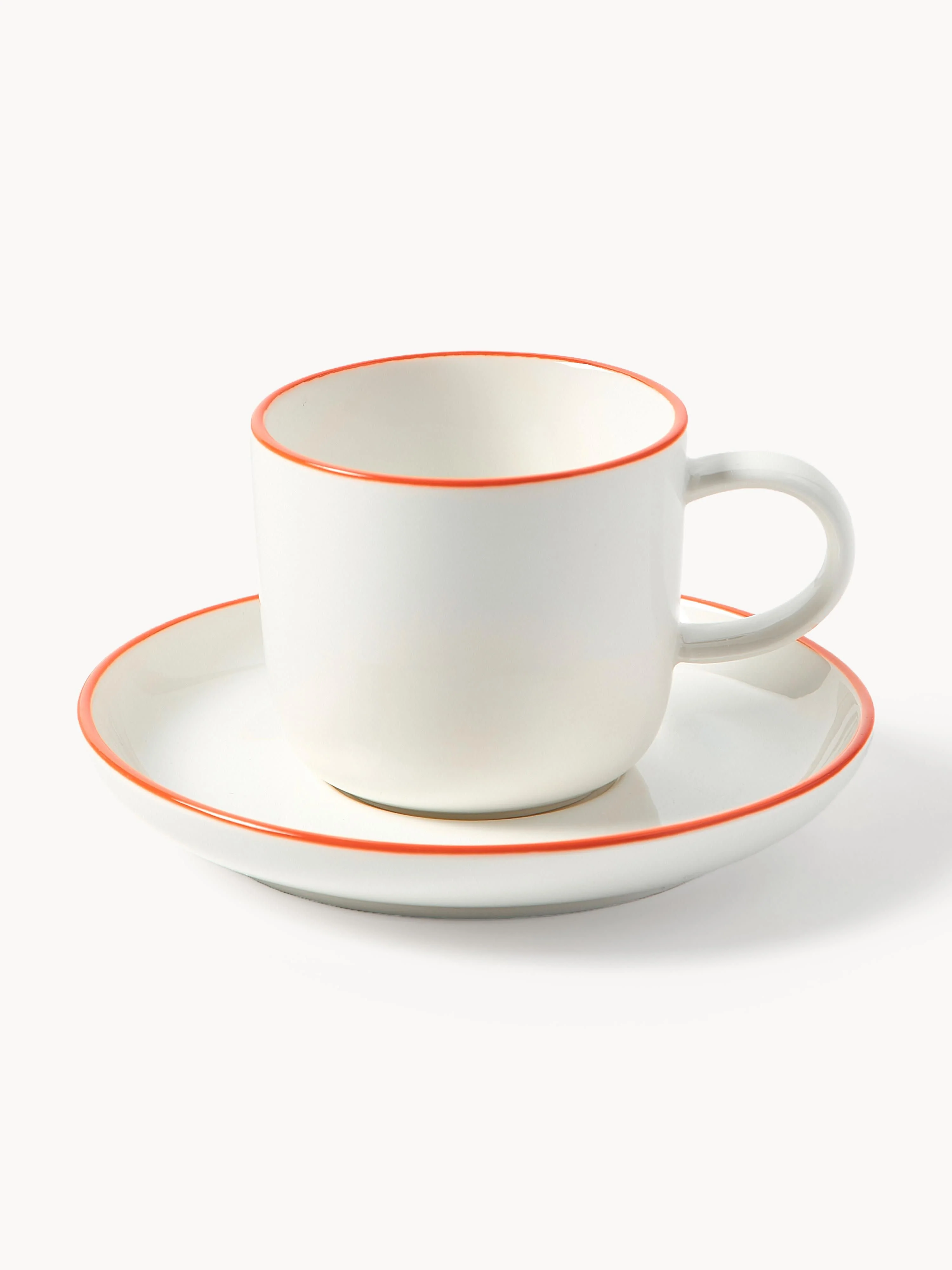 Porzellan-Espressotassen Facile mit Untertassen, 2er-Set