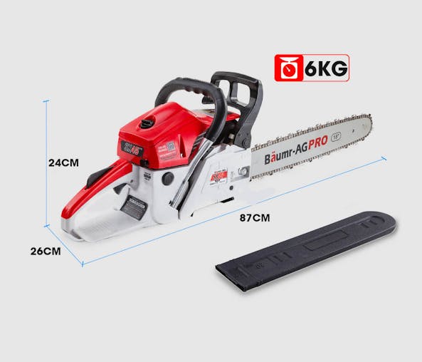 NNEMB 45CC Petrol Chainsaw Commercial 18 Bar Chain Saw E-Start Garden Pruning