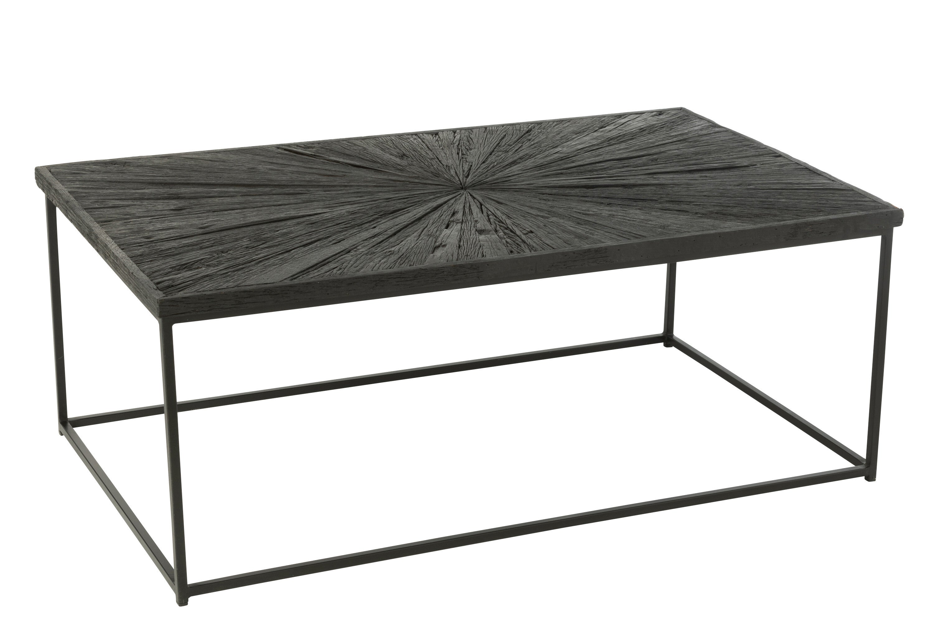 J-Line salontafel Shanil - hout/ijzer - zwart