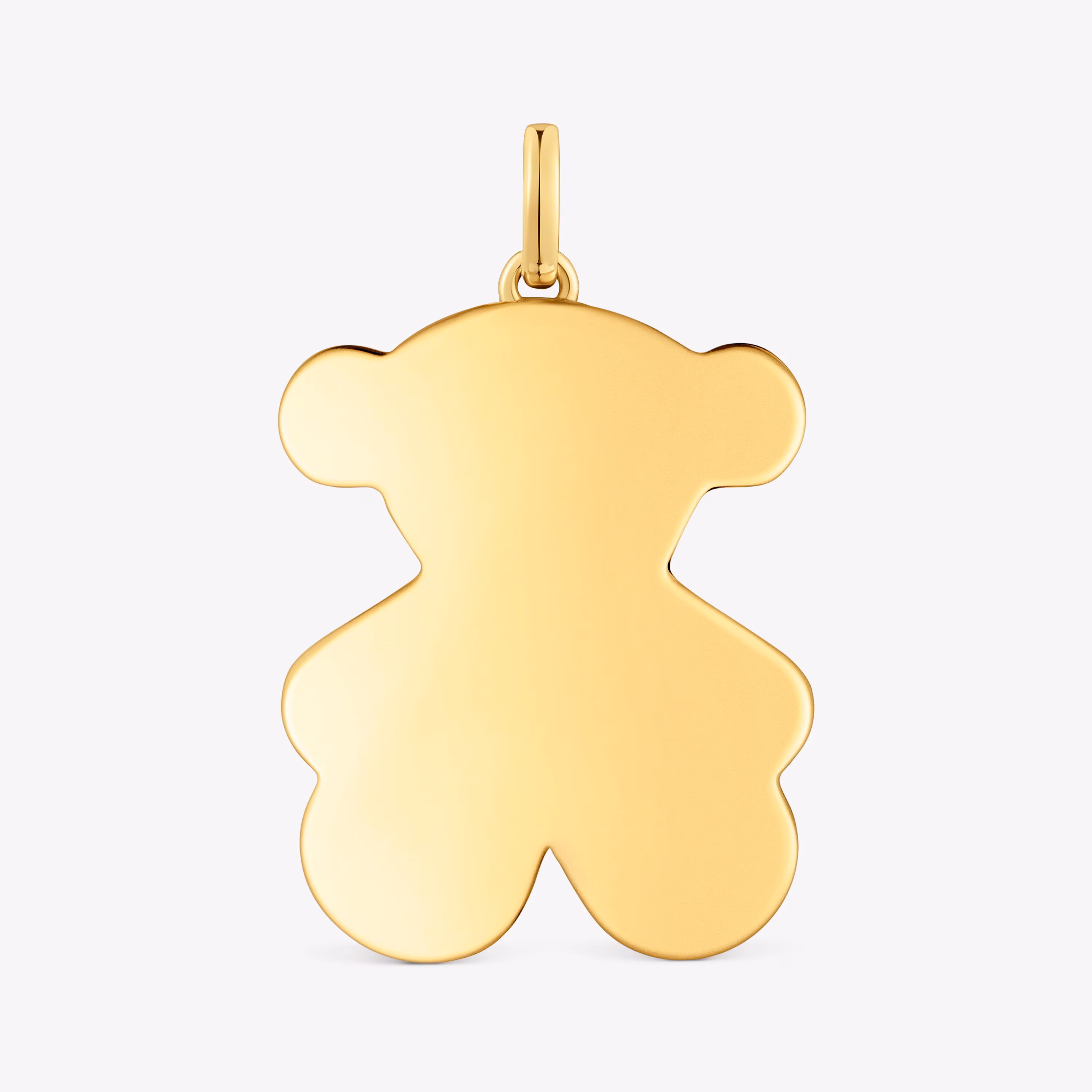 Colgante mediano oso con baño de oro 18 kt sobre plata 29 mm Sweet Dolls