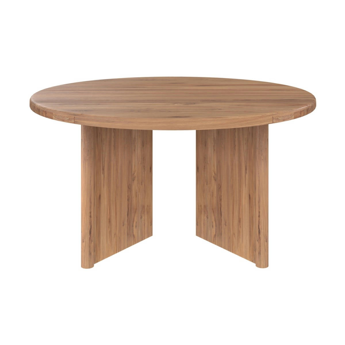 BANA - Table ronde 8 personnes en bois de teck recyclé D150 cm