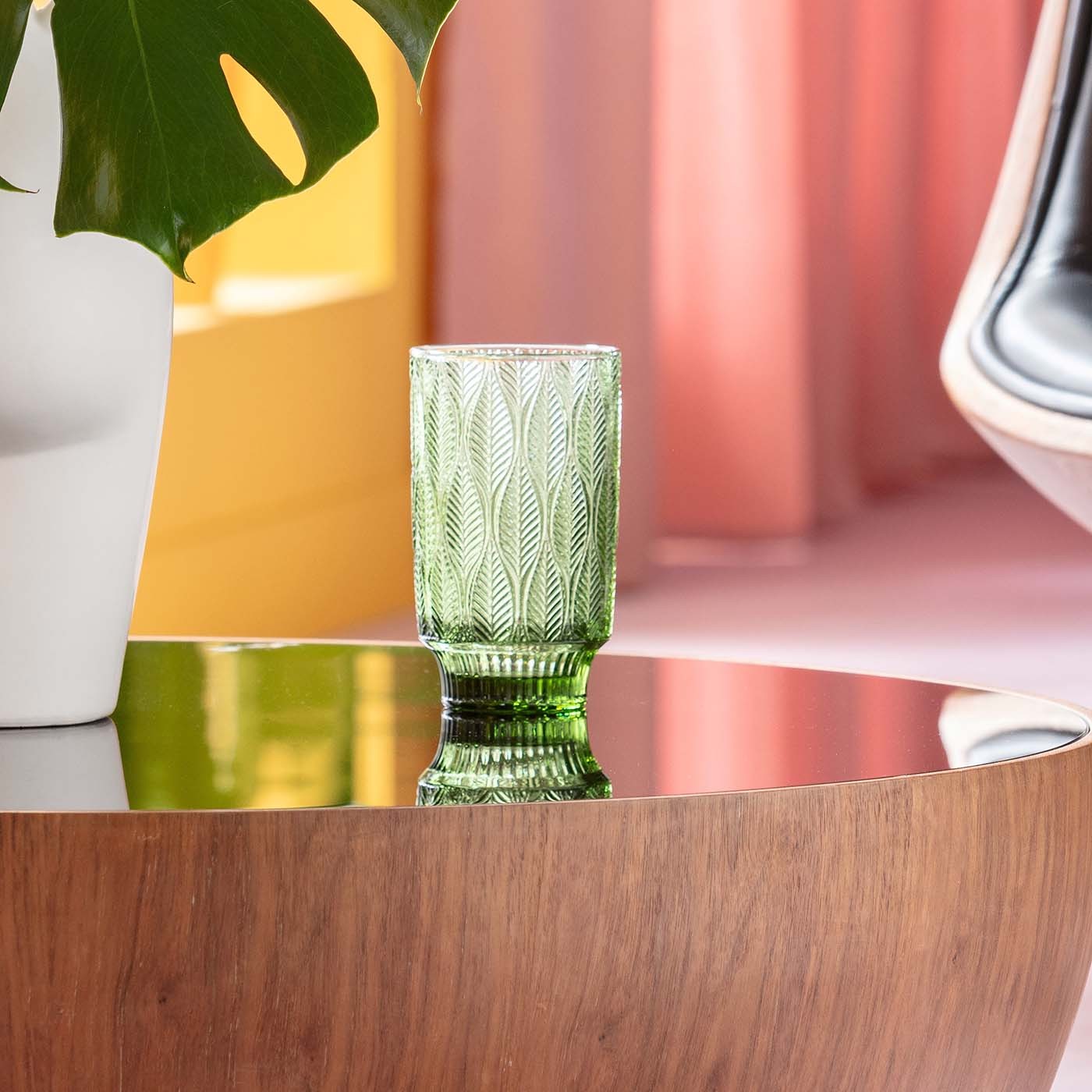 Waterglazen Fogli groen (6 set) Kare Design