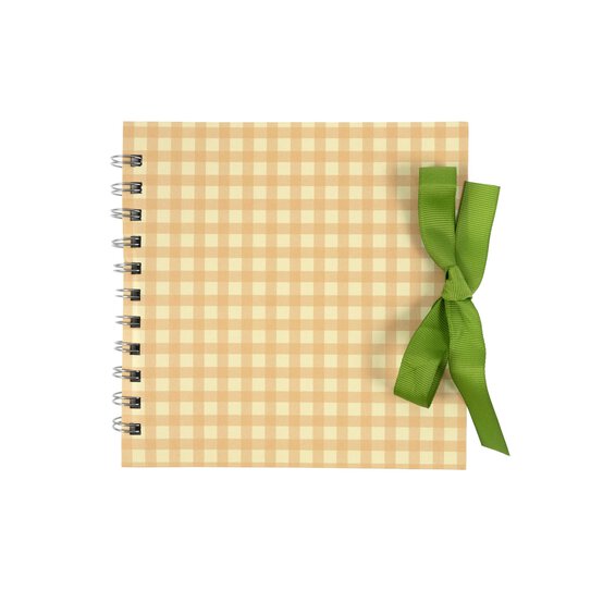 Spiral Bound Gingham Scrapbook 6 x 6 Inches