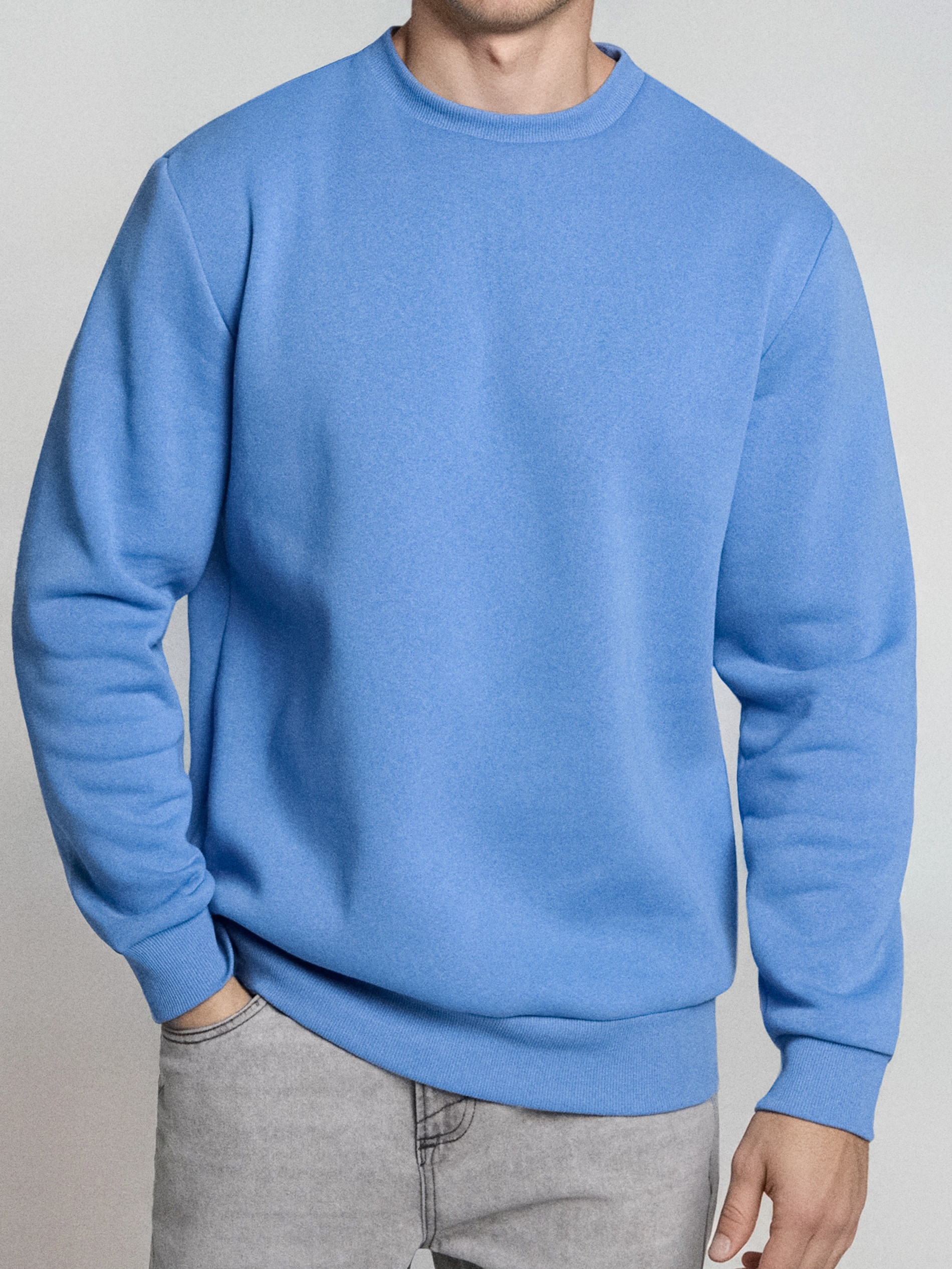 Bluza crewneck z domieszką bawełny