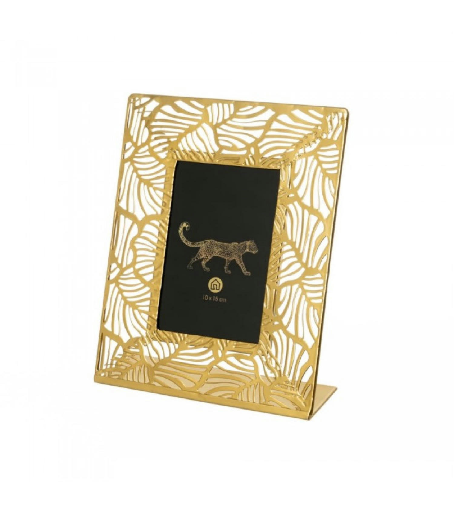 - Cadre photo à poser en métal doré 10x15cm