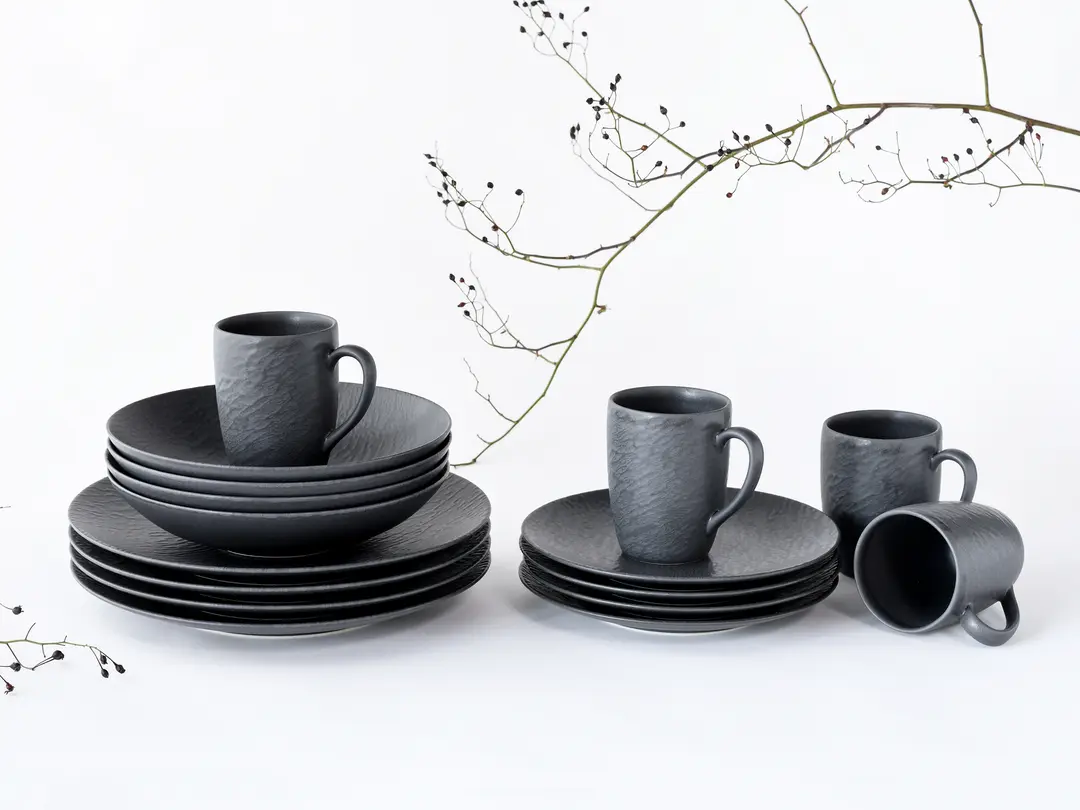 Kaffeebecher 6er-Set Schiefer