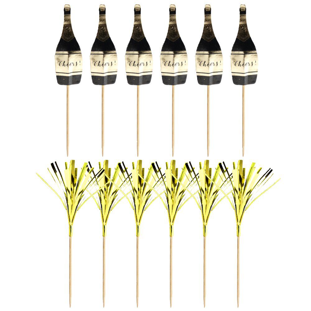 Pic apéritif décoratif argenté x12