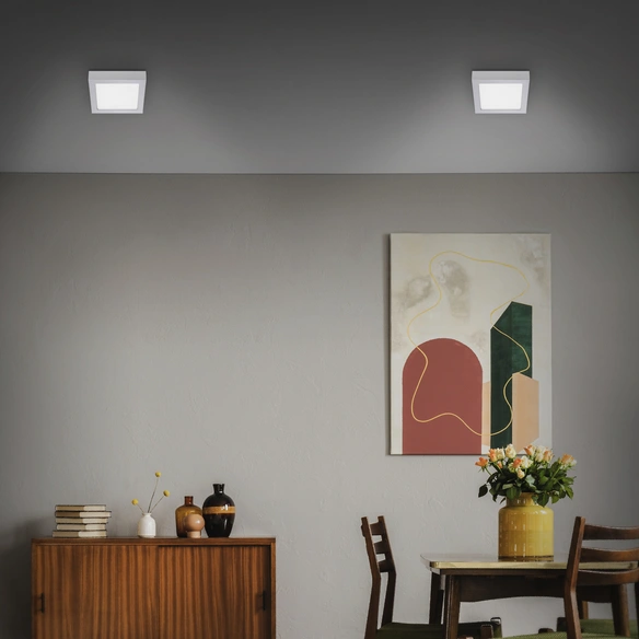 LED-Aufbauleuchte »FIRE«, BxHxL: 17 x 3,2 x 17 cm, 12 W