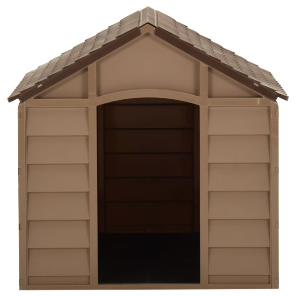 VidaXL Buda dla psa Brąz 71 x 71.5 x 68 cm polipropylen