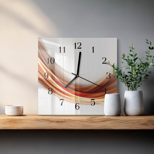 Zegar wzór 30x30 Abstrakcyjne Linie nowoczesne grafika 3D design
