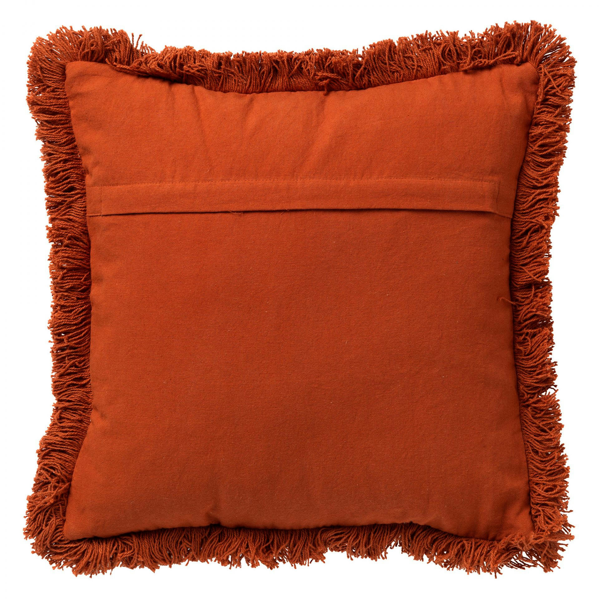 - Coussin - orange en coton 45x45 cm avec imprimé animalier