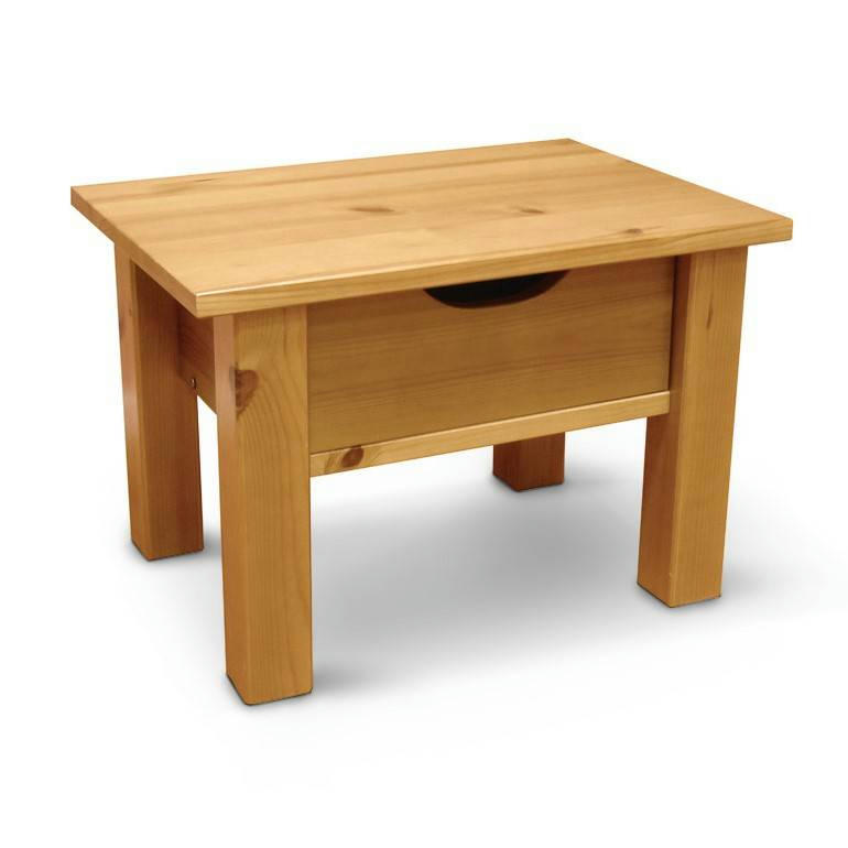 TANIA - Chevet en bois massif avec 1 tiroir Miel