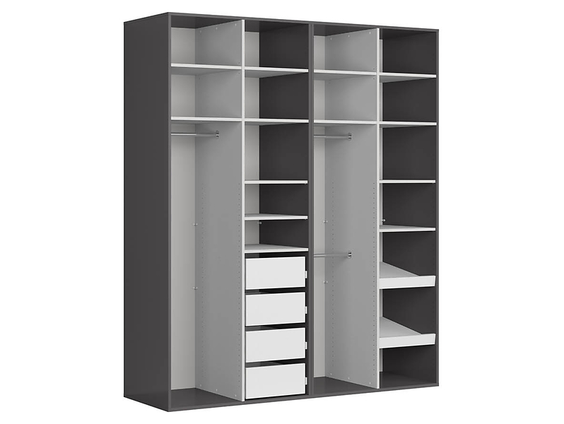 Szafa modułowa Flex 200 cm z drzwiamigrafit