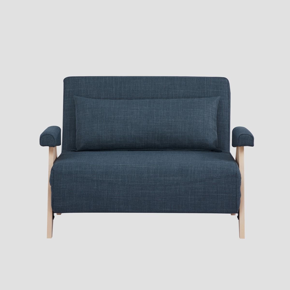 Sofa CALORE 1-osobowa, z funkcją spania granatowa 117x90x82 cm