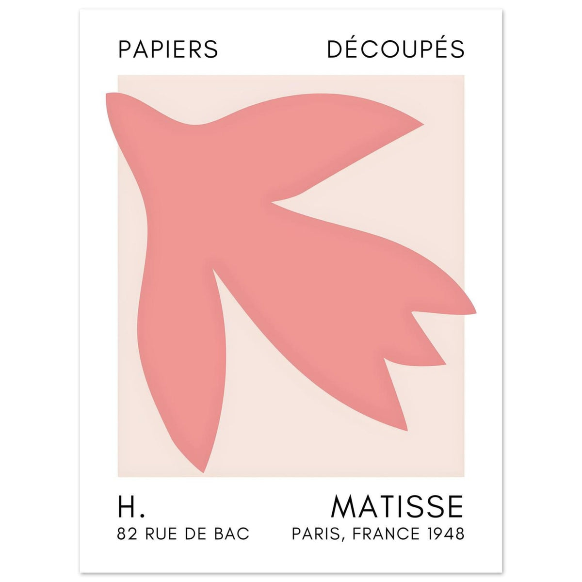 Artfulprints Poster Matisse – Shapes in the air taupe  - 30x40 cm - Taupe