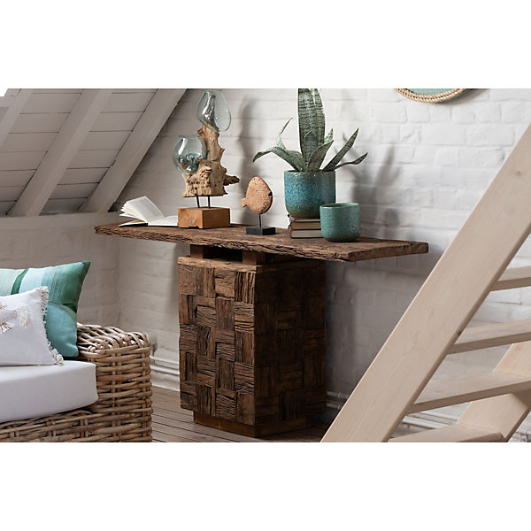Console en bois foncé recyclé L150- ICA
