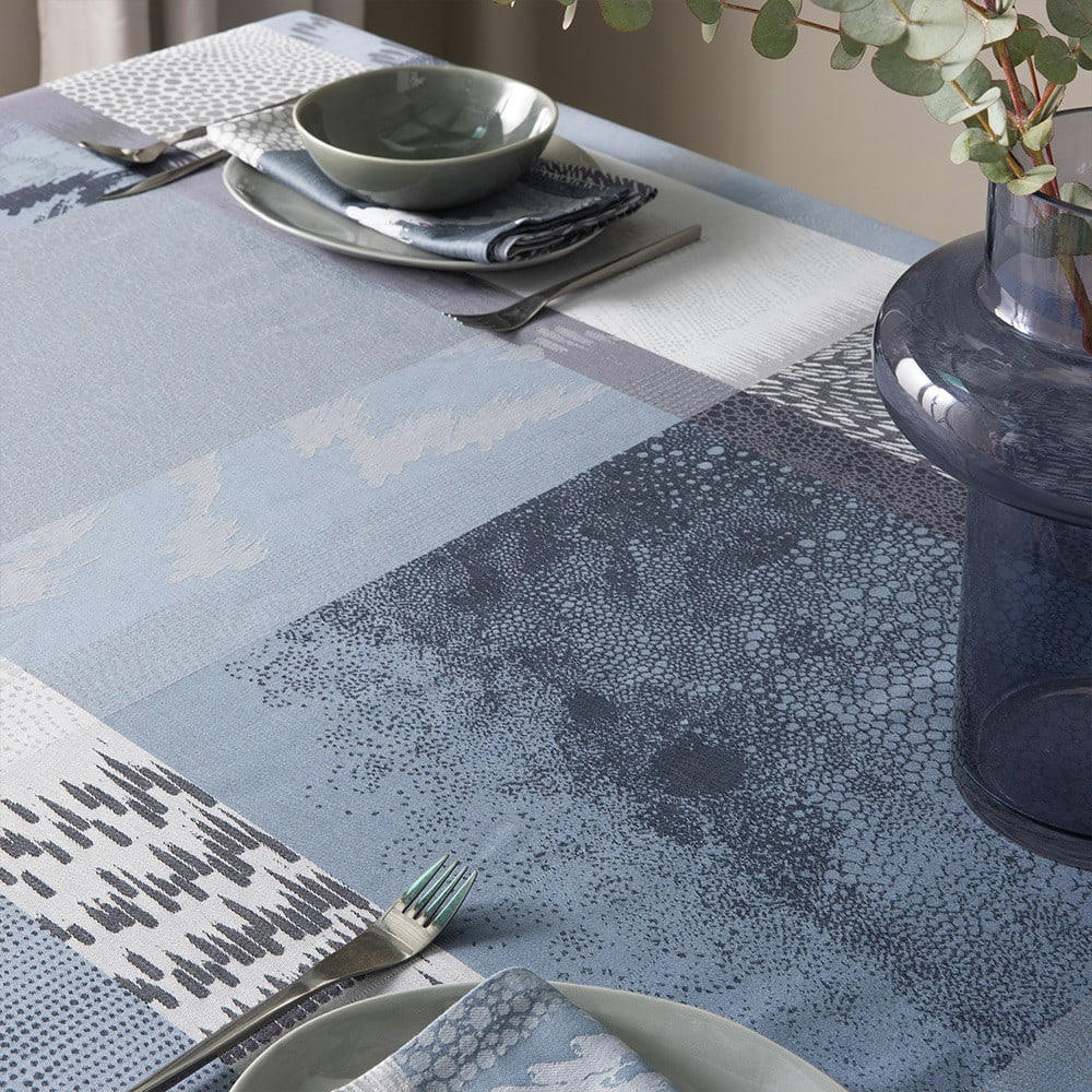 MILLE MATIERES ORAGE - Nappe ronde  pur coton  Diam. 180 cm
