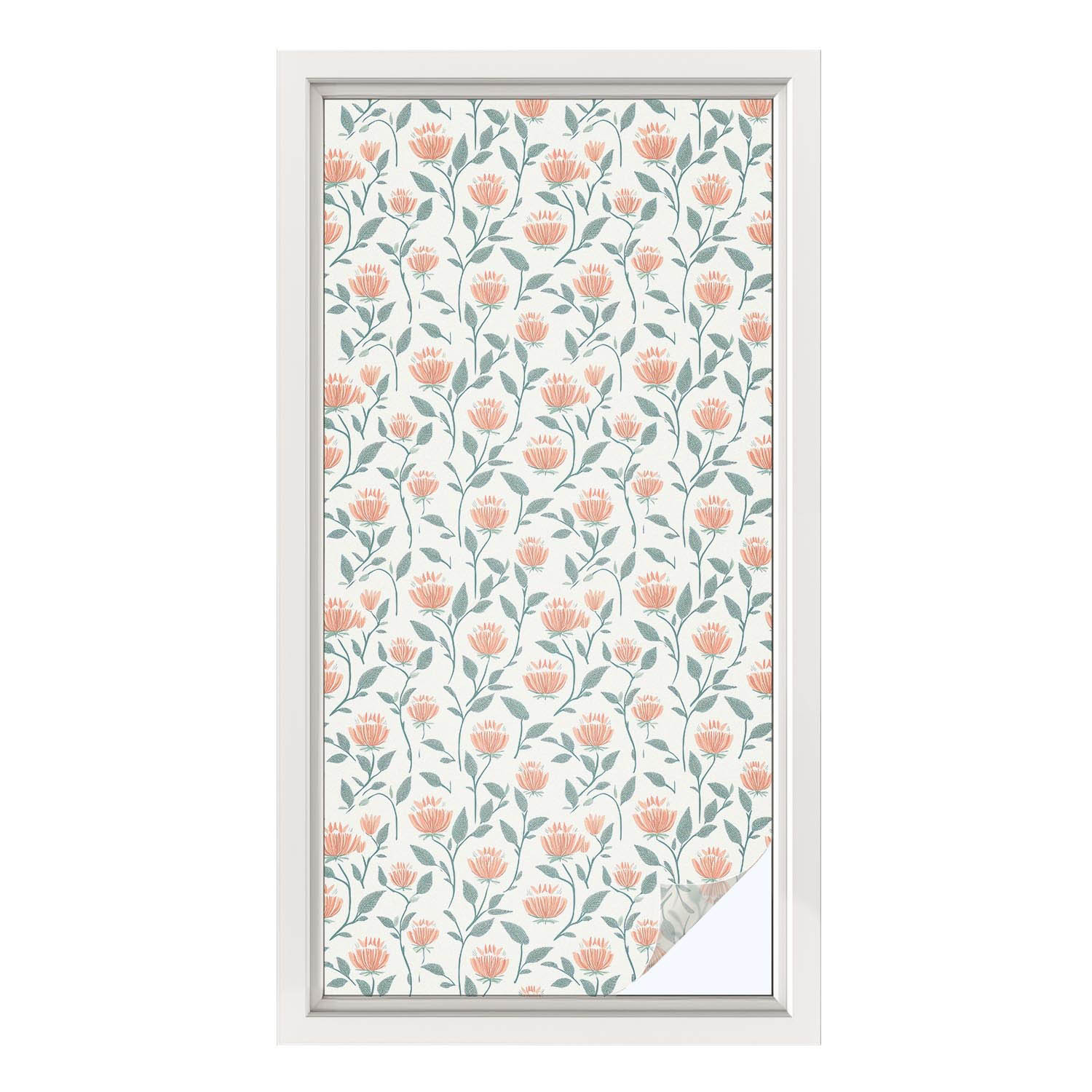 Folia dekoracyjna Kwiatowy wzór ochrona prywatności 50x100 Wallfluent