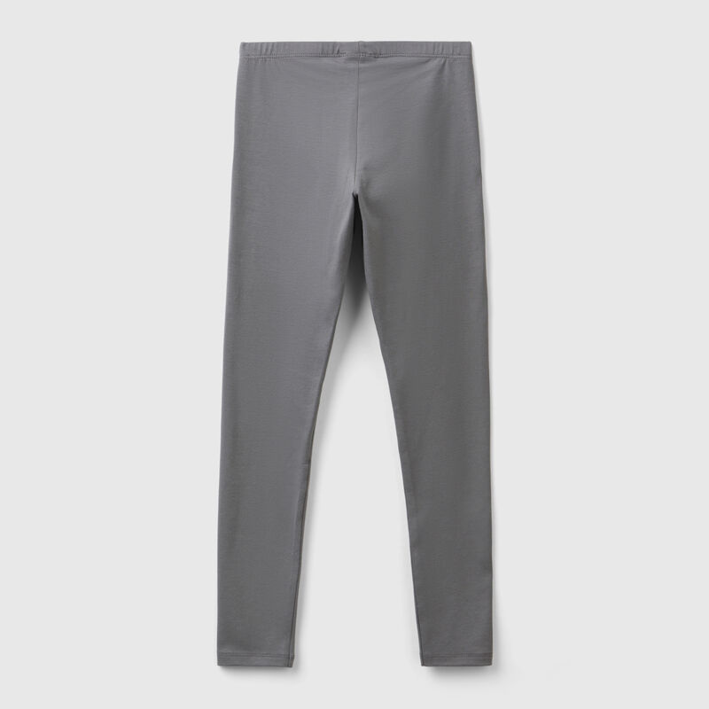 Leggings in stretch cotton with logo