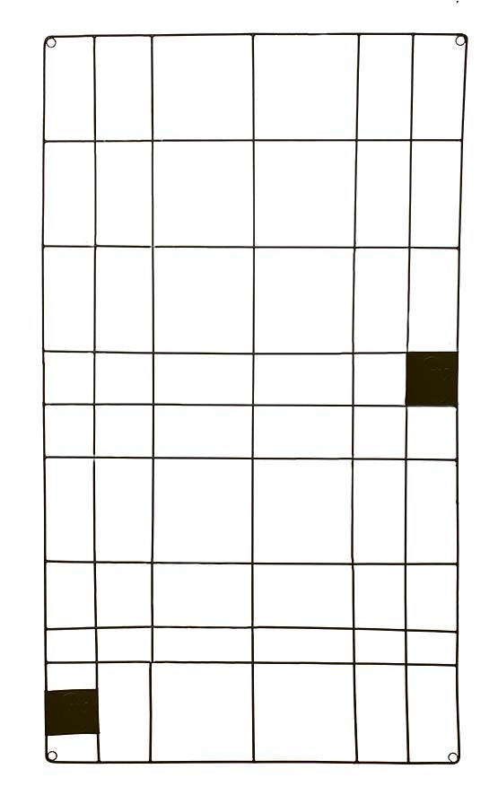 vtwonen Memobord met Draad - Fotorek - Wandrooster - Zwart wandrek- 60x105cm