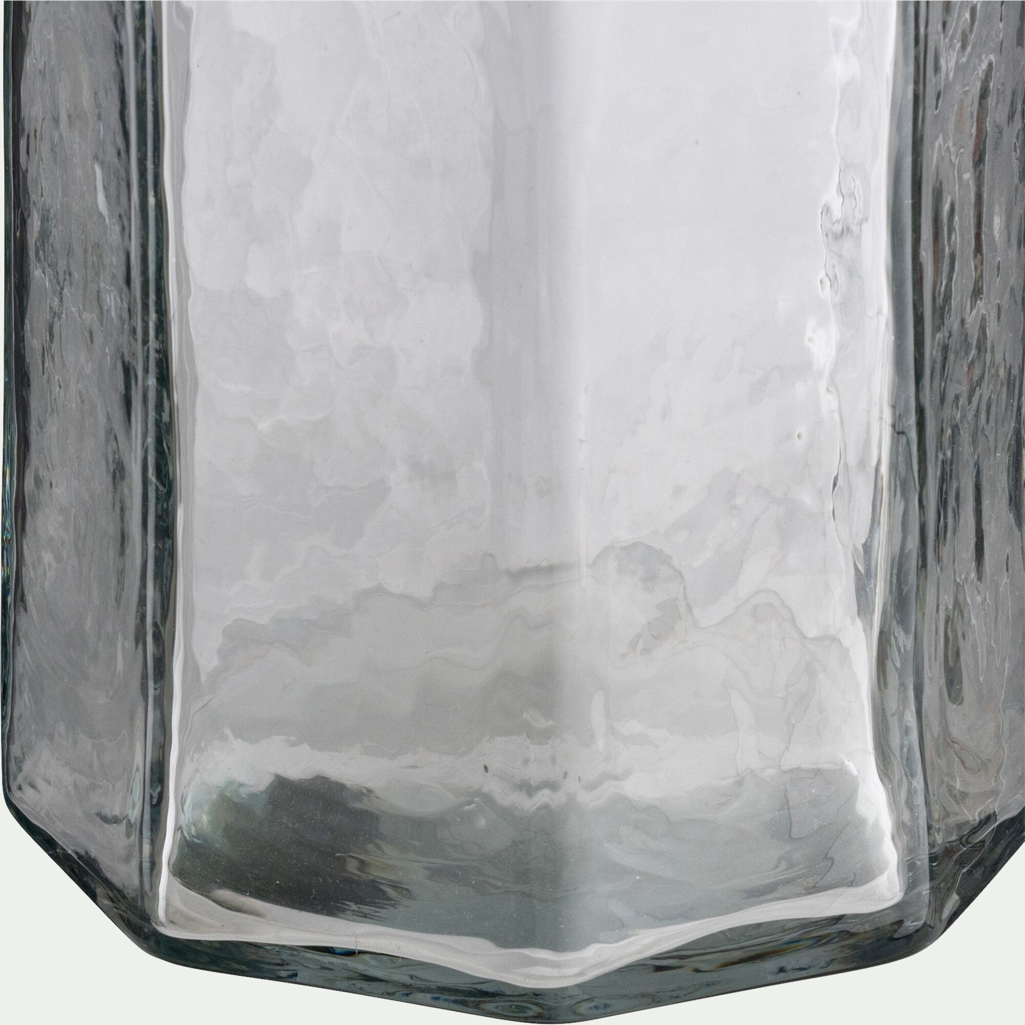 COPAIA - Vase en verre sculpté D11xH25cm - transparent
