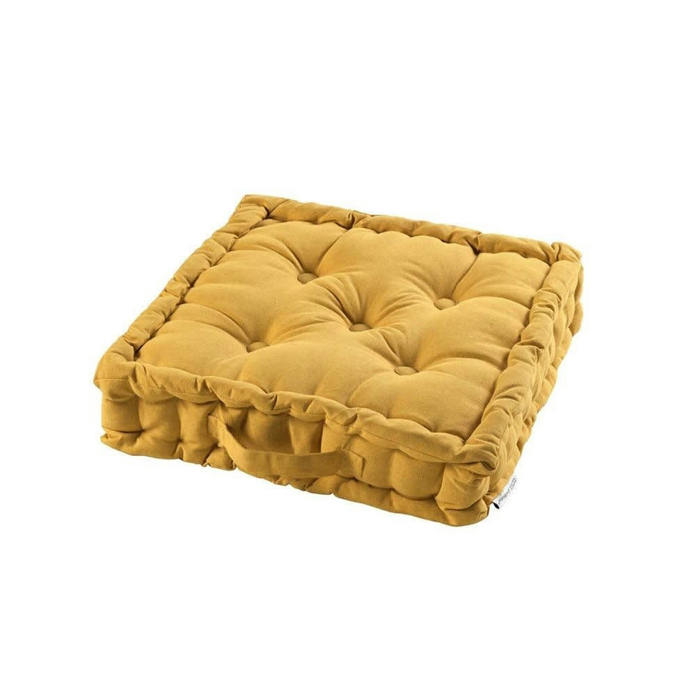 PANAMA - Coussin de sol coton miel 45x45cm