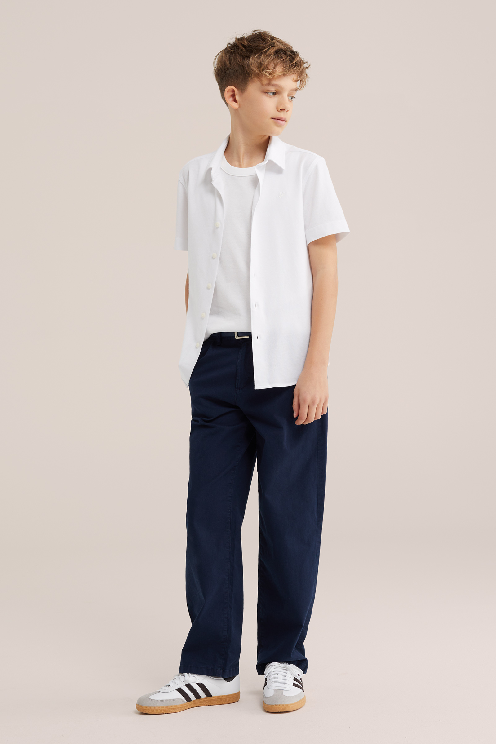 Jongens fijngebreid overhemd met embroidery