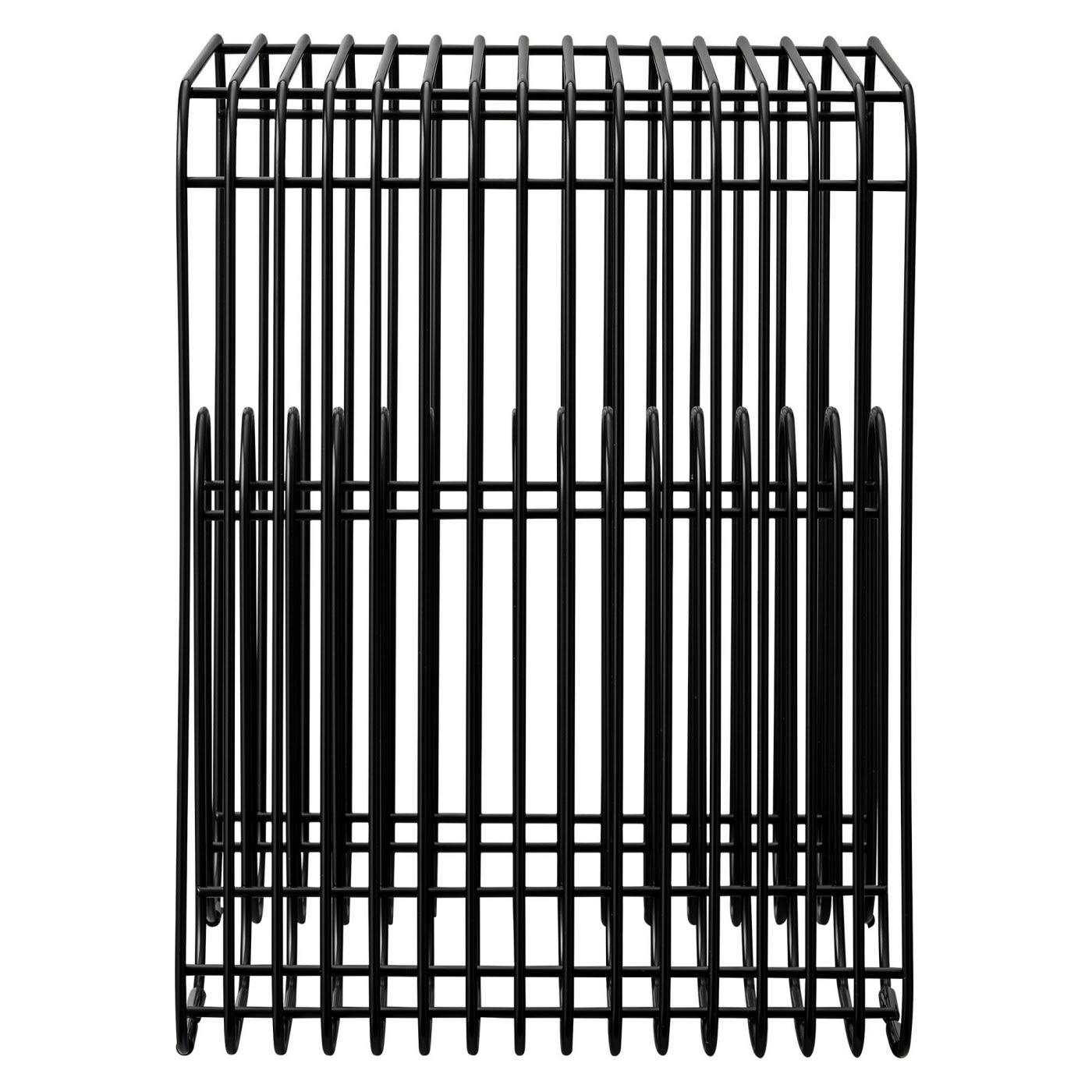 CURVA - Tabouret métal noir 32,4x32,4xH48,4cm