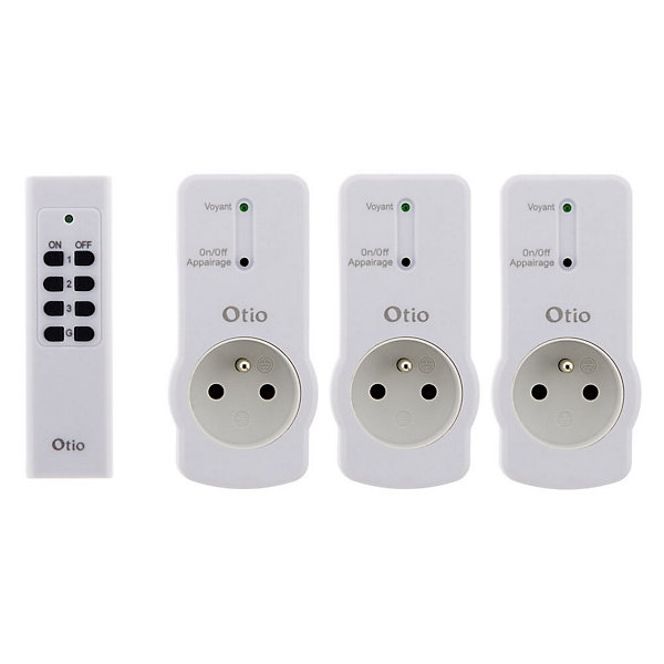 Pack de 3 prises télécommandées - Blanc - Zenitech