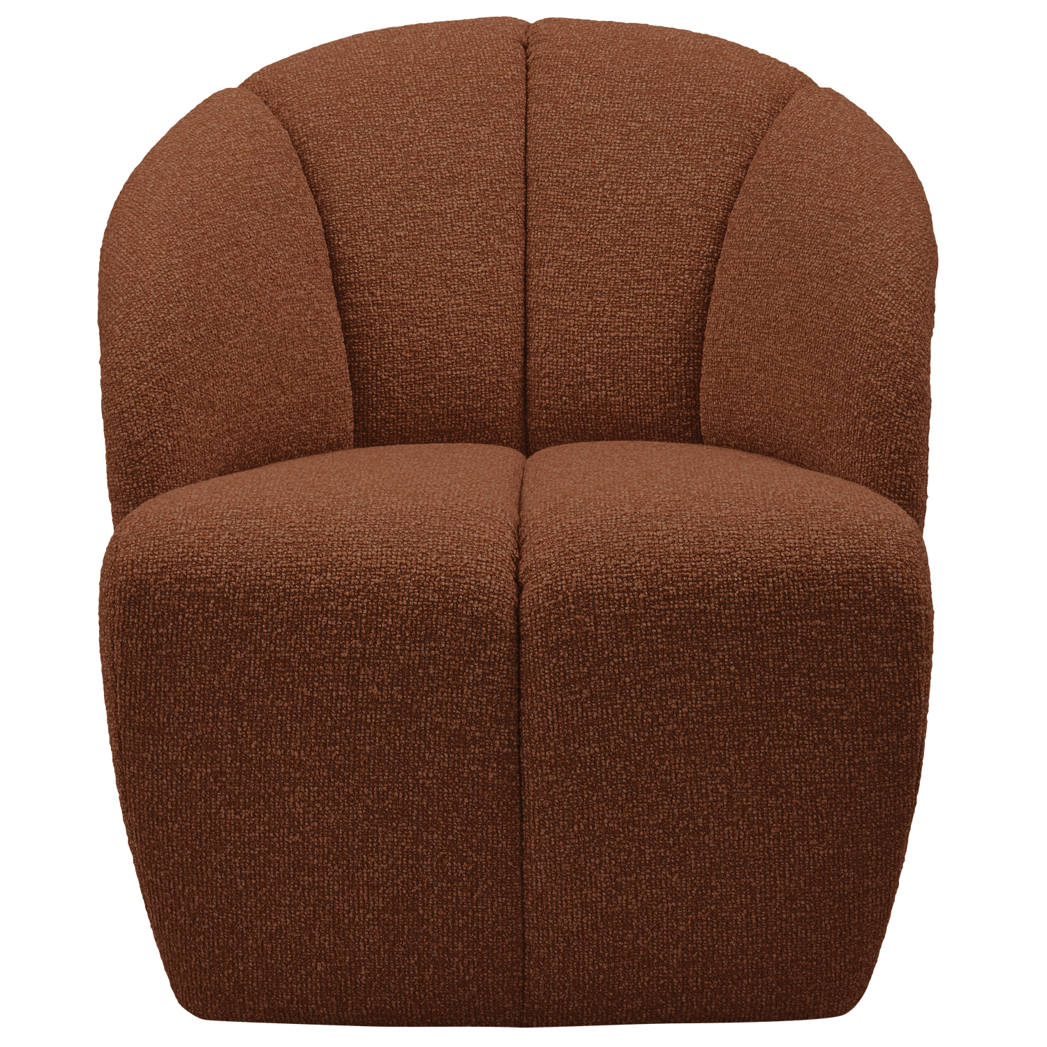 WOOOD draaifauteuil Mojo - Bouclé - Roest Bruin Melange - 75x68x77