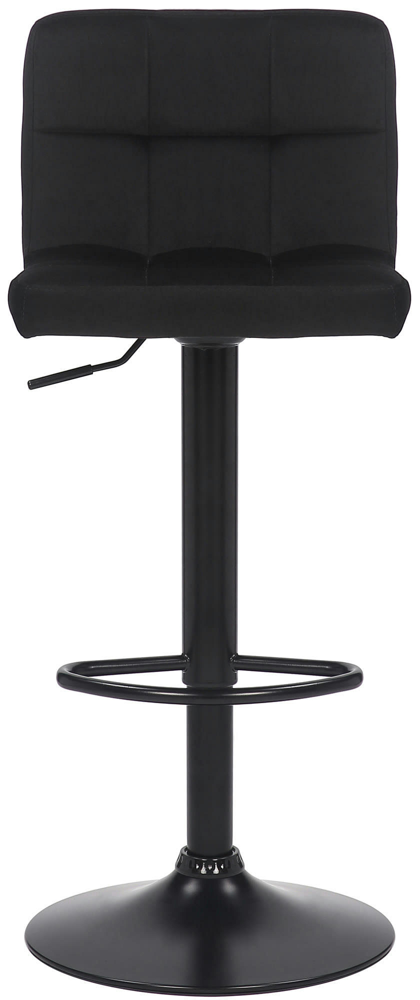 FENI - Tabouret de bar réglable pivotant en velours Noir