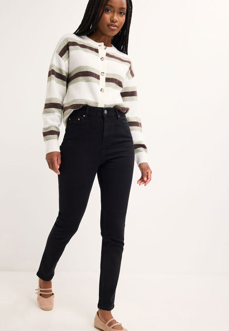 Womens Black Plain Skinny Jeans