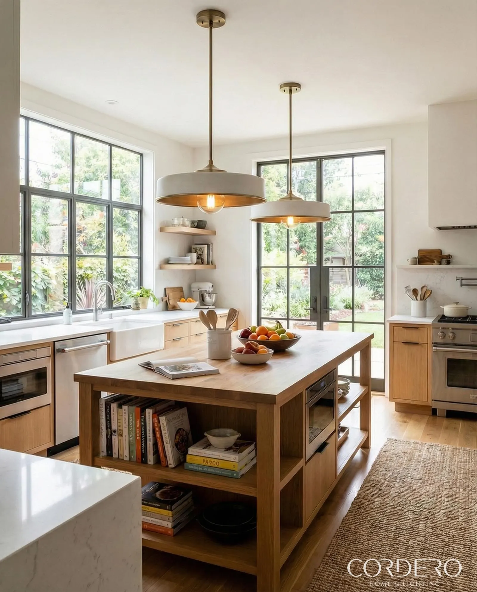 Solenne Slim Dome Pendant – Alabaster