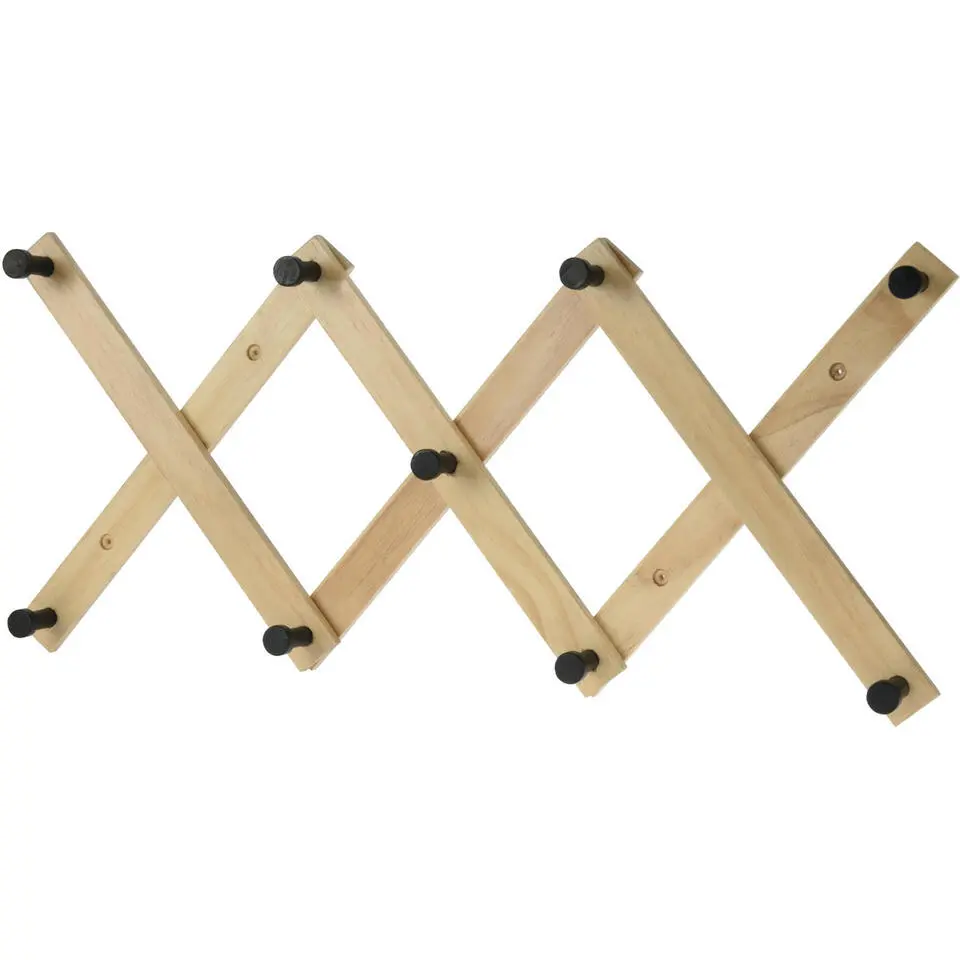 Excellent Houseware Kapstok - 9-haaks - kinderkamer - 60x12cm