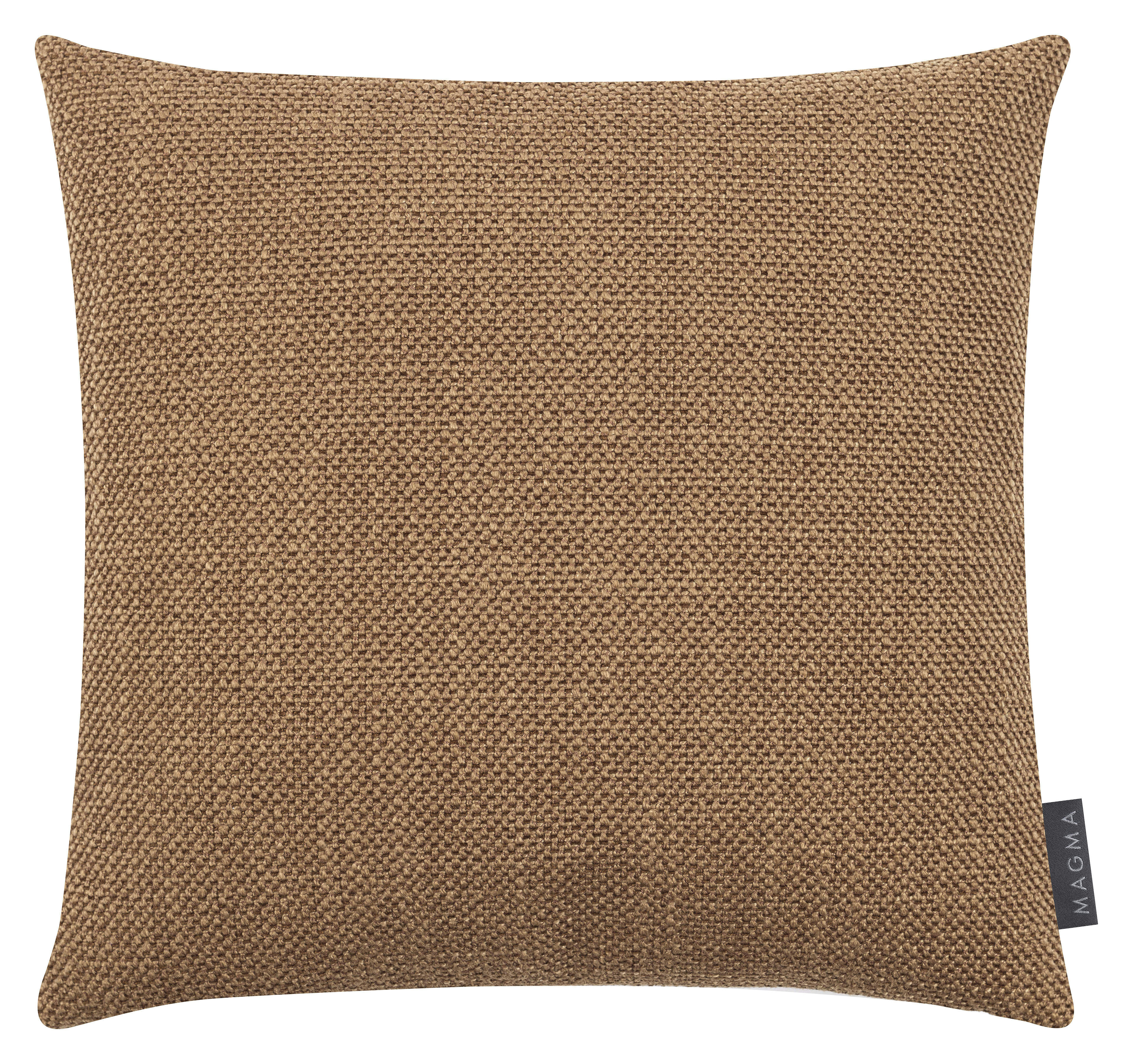 AUSTIN - Housses de coussin jacquard uni caramel 40x40 - Lot de 2