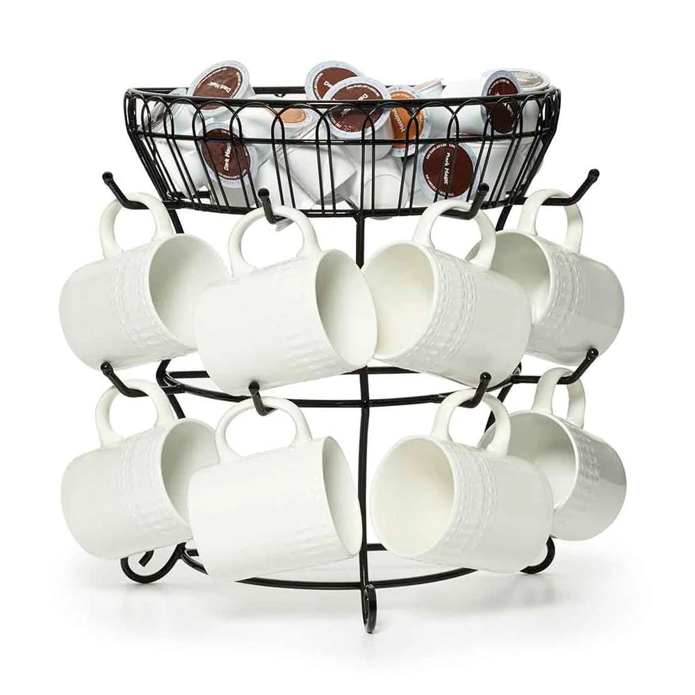 Countryside Mug Tree with Basket