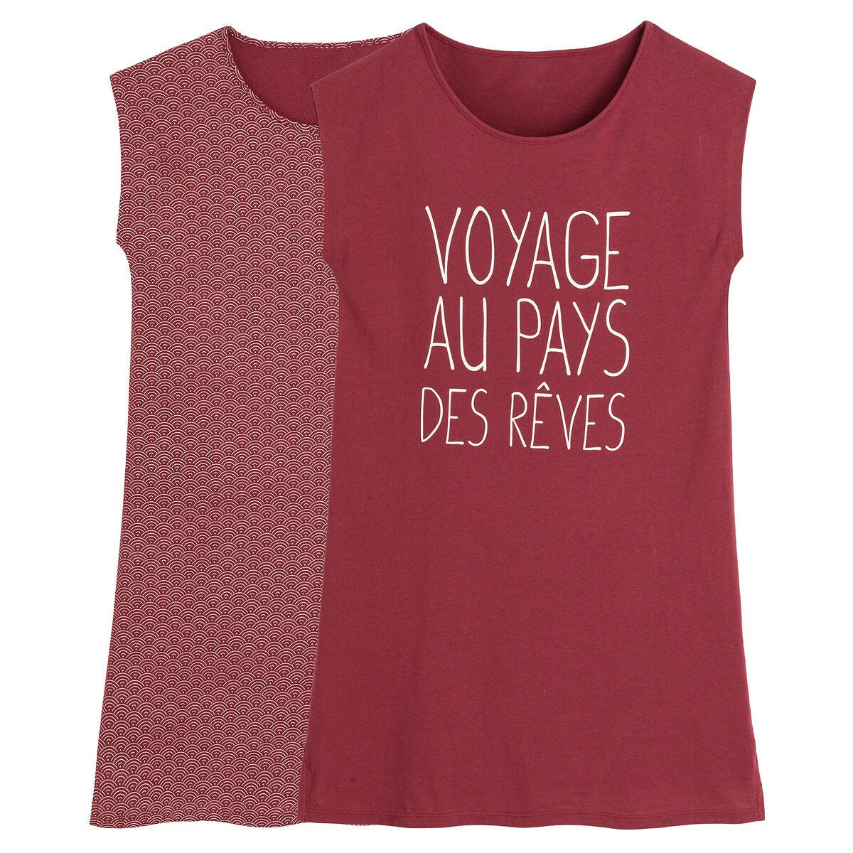 Lot de 2 chemises de nuit manches courtes