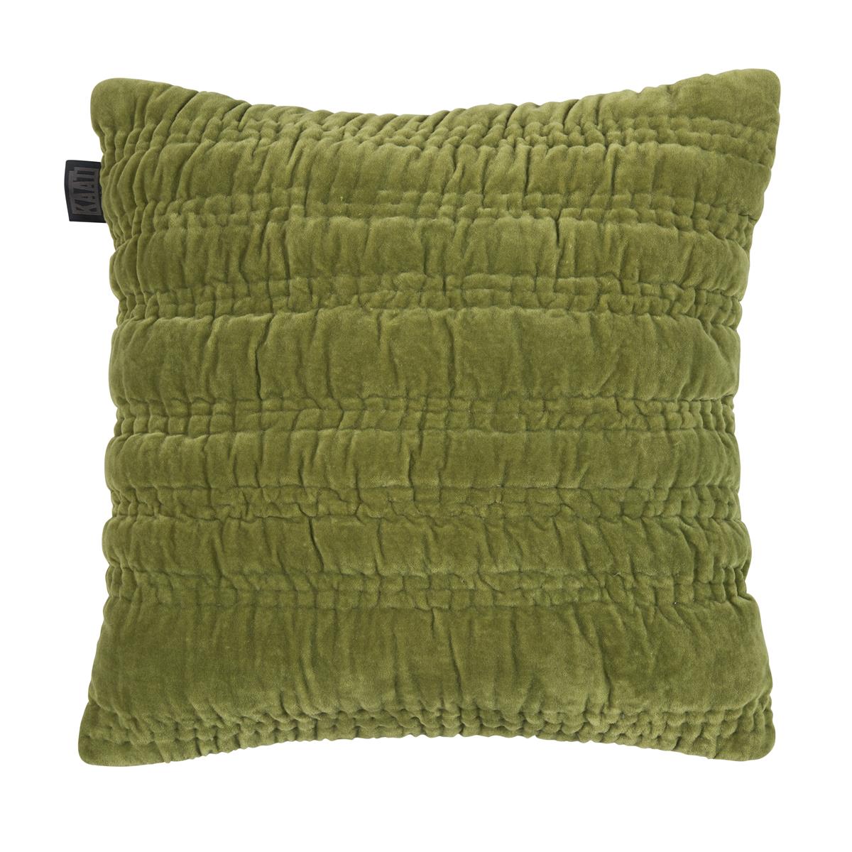 KAAT Amsterdam decoratiekussen Quilta - 43x43 cm - olijfgroen