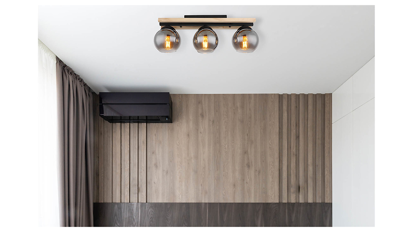 Lampa sufitowa Conni 3-punktowa metalowa czarna