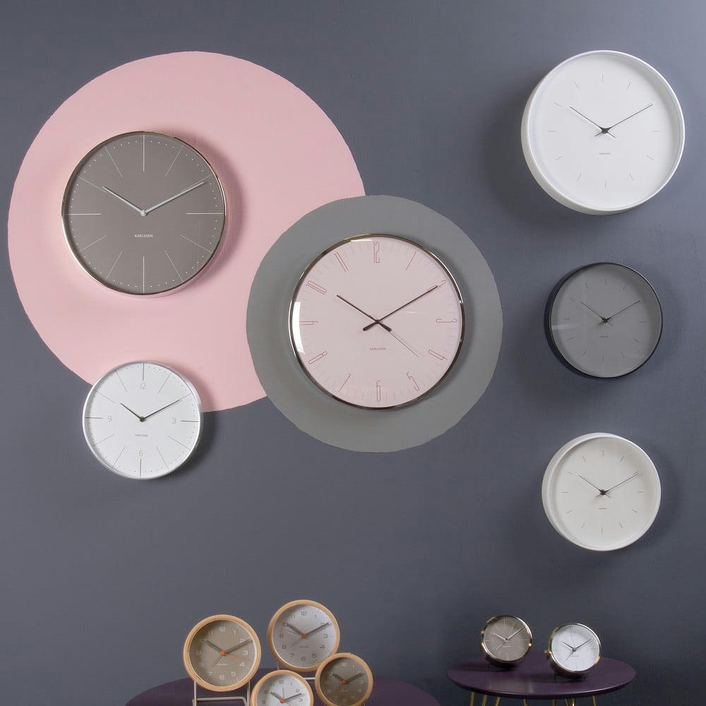 NORMANN - Horloge murale en métal blanc D27