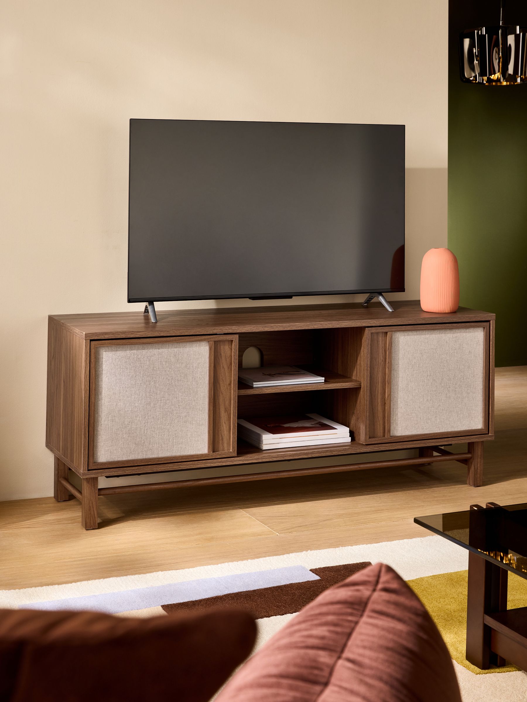 Almelo Up to 50 inch TV Unit in Dark Wood Effect