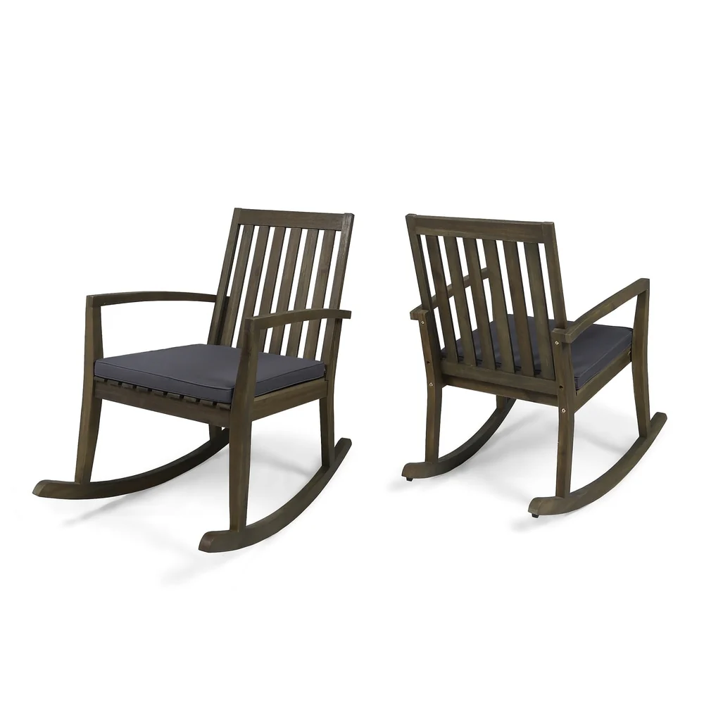 Montrose Traditional Outdoor Acacia Wood Rocking Chairs (Set of 2) by Christopher Knight Home