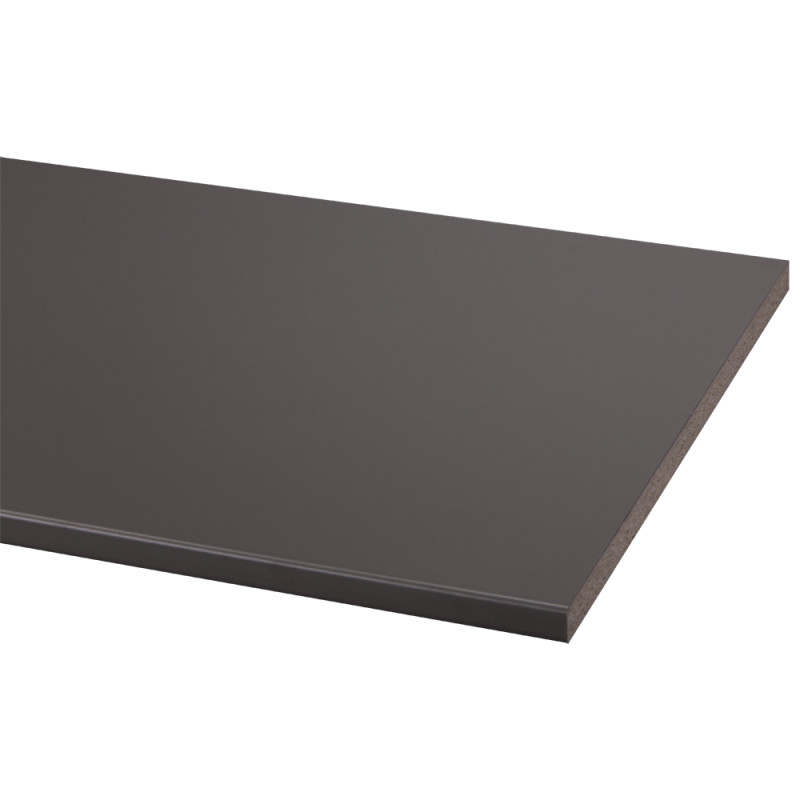 Plan de travail en bois aggloméré anthracite 302 x 60 x 2,9 cm CANDO